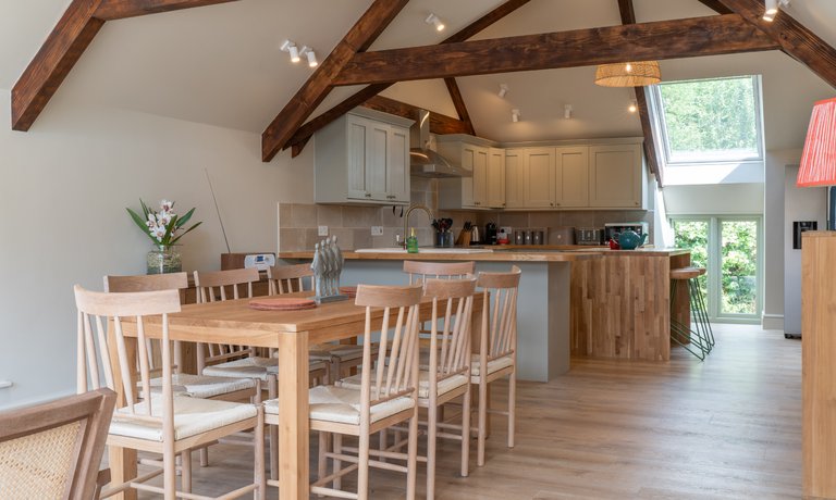 Spacious dining table