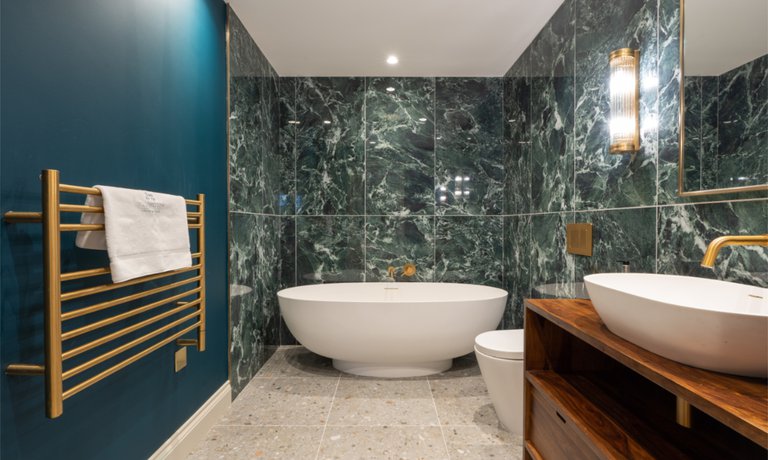 Ensuite with freestanding bath