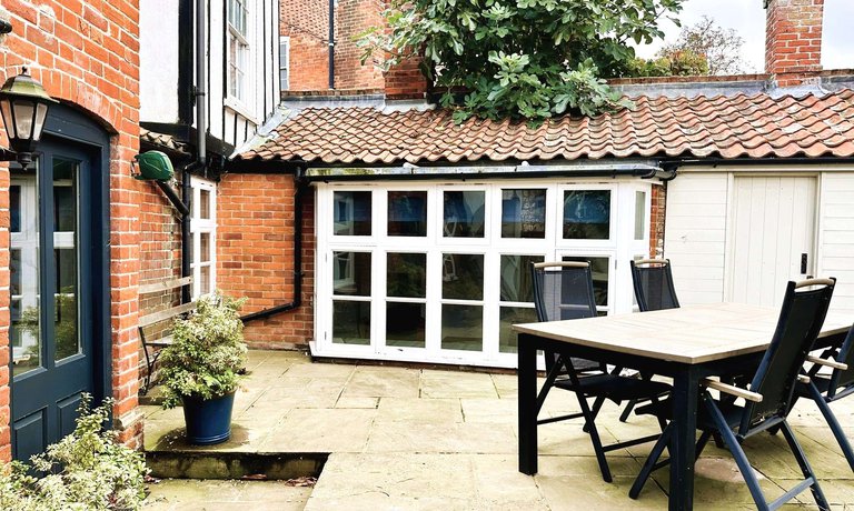 Private patio with outdoor seating