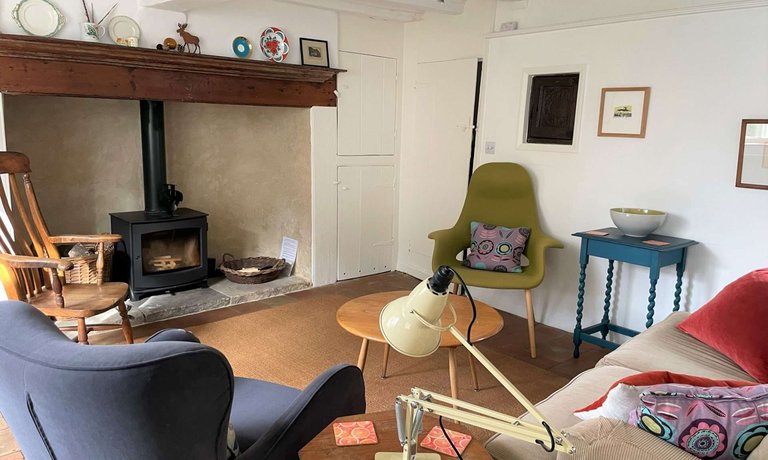 Living  room with wood burner