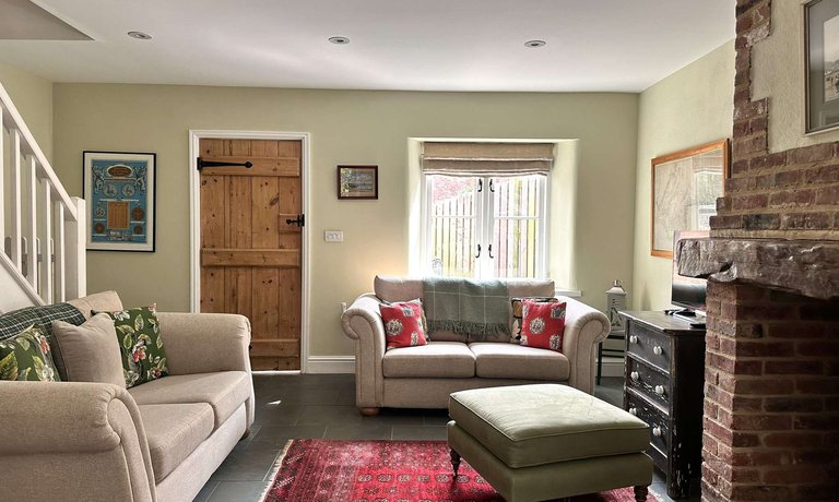 Living space with wood burner