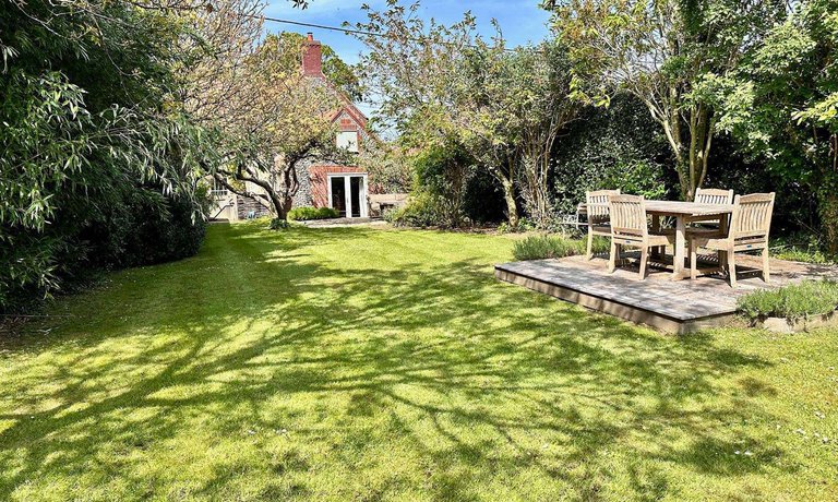 Private garden with outdoor seating