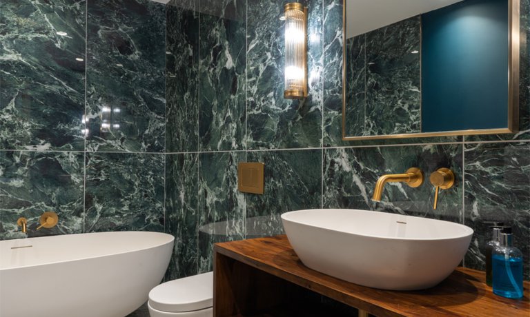 Ensuite with freestanding bath